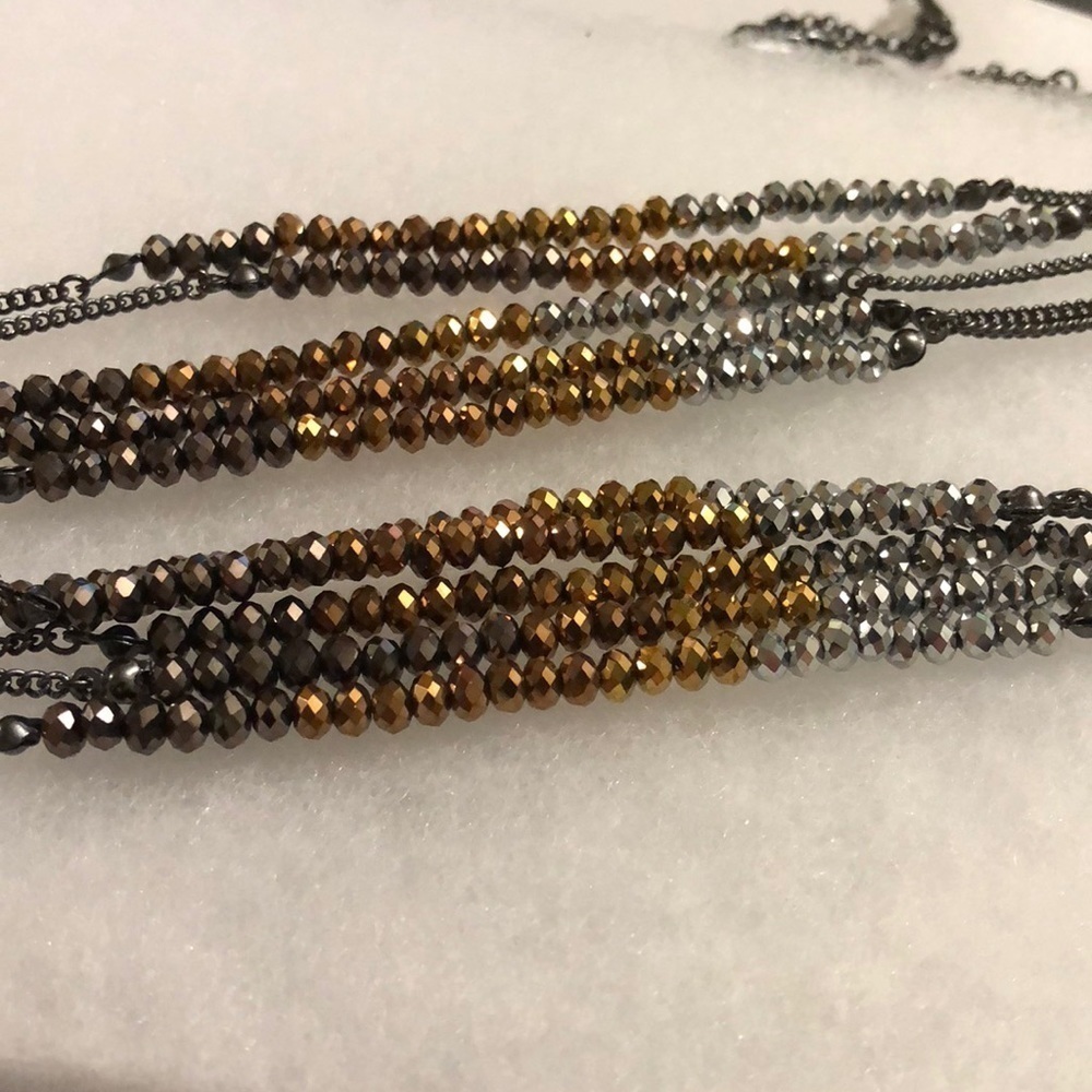 NWT Kenneth Cole MultiStrand Metal Beaded Necklace - Picture 4 of 4